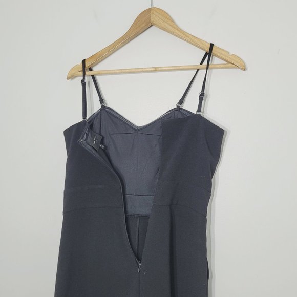 Romeo & Juliet Couture Dressy Romper One Piece Jumper Black Sweetheart Neck S - Picture 9 of 14